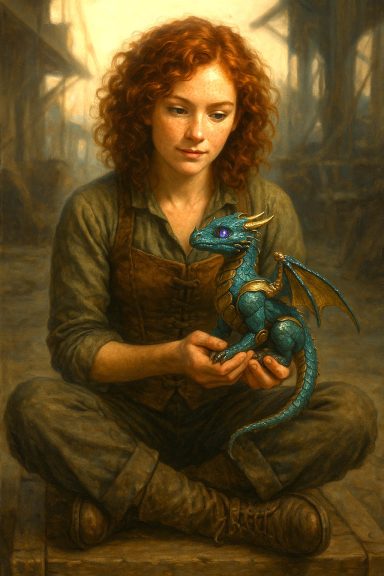 Ellie mit dem Drachen Seraphrax